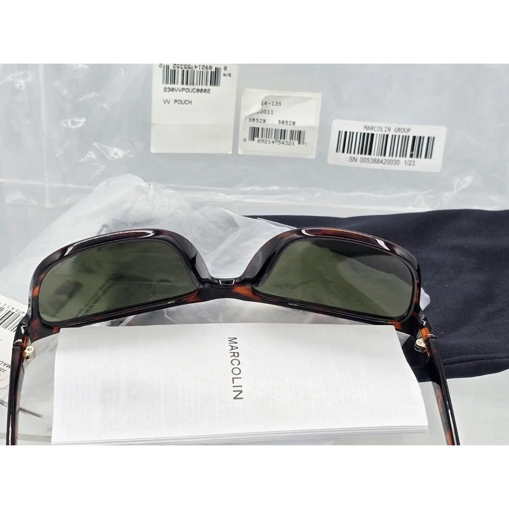 NEW With Tags Marcolin Eyewear‎ Men's Injected Oval Sunglasses Color Dark Havana